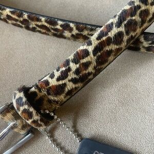 Extra large 44” long NWT faux fur animal print BELT